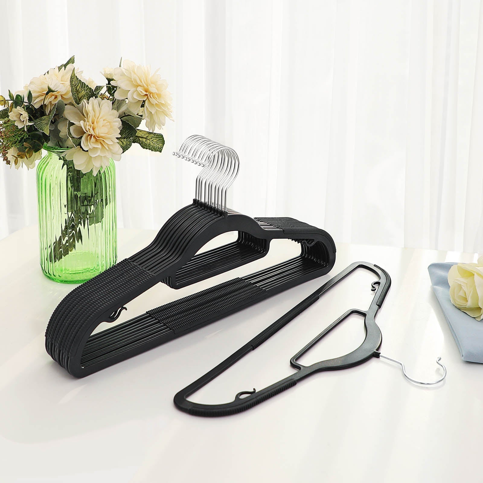 Clothing hangers - Anti -slip - Set of 50 - Gray