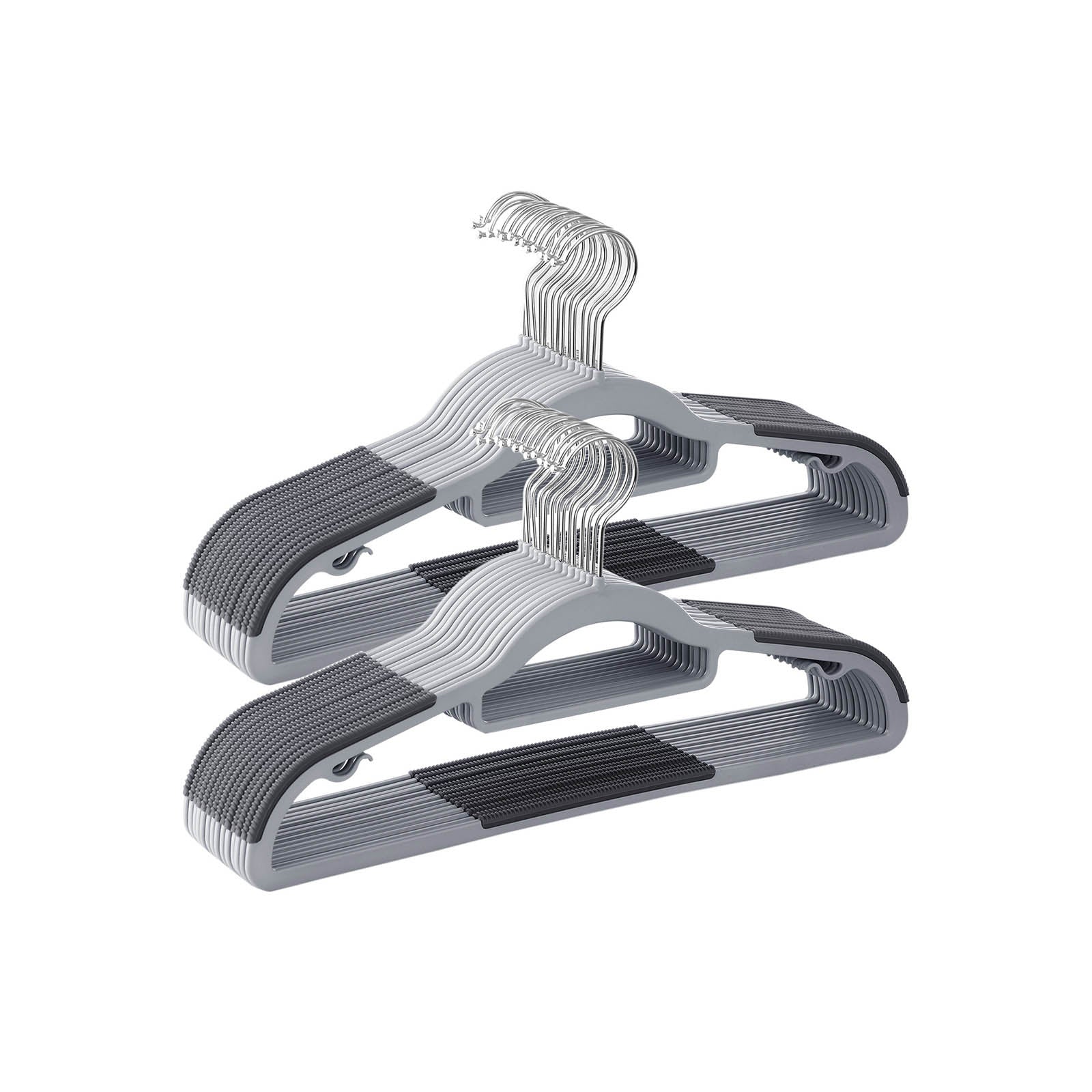 Clothing hangers - Anti -slip - Set of 50 - Gray