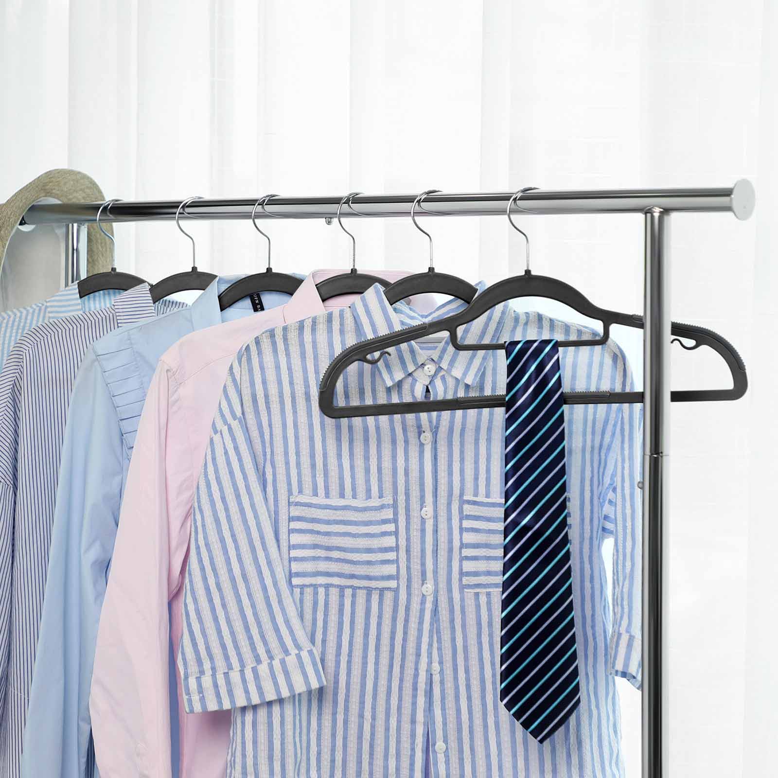 Clothing hangers - Anti -slip - Set of 50 - Gray
