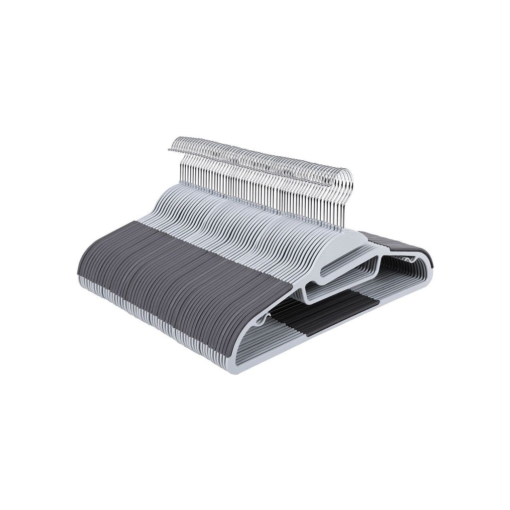 Clothing hangers - Anti -slip - Set of 50 - Gray