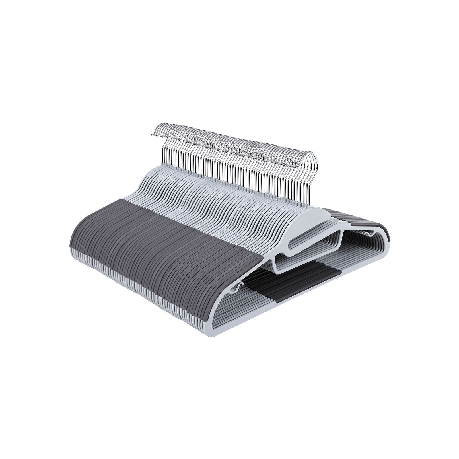 Clothing hangers - Anti -slip - Set of 50 - Gray