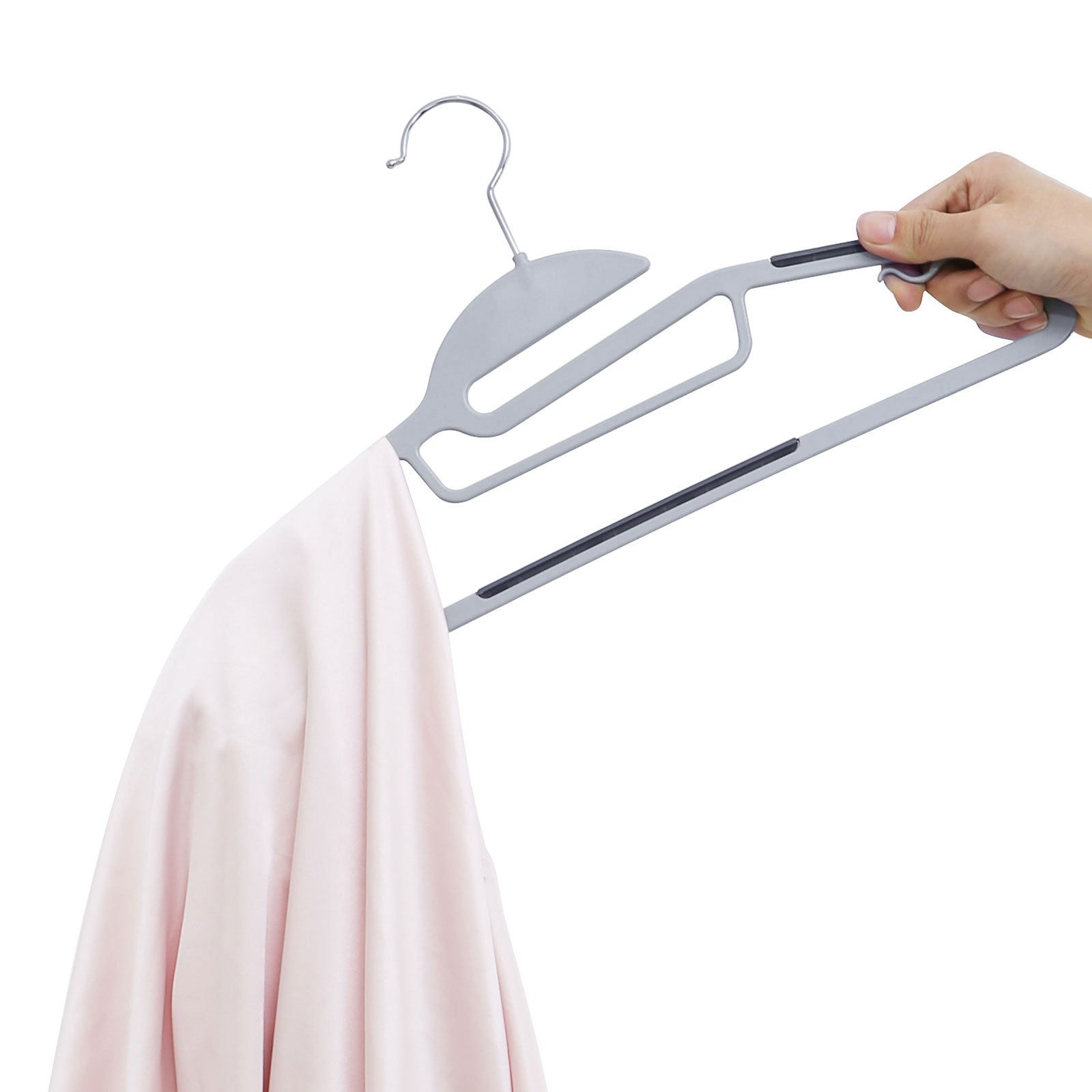 Clothing hangers - Anti -slip - Set of 50 - Gray