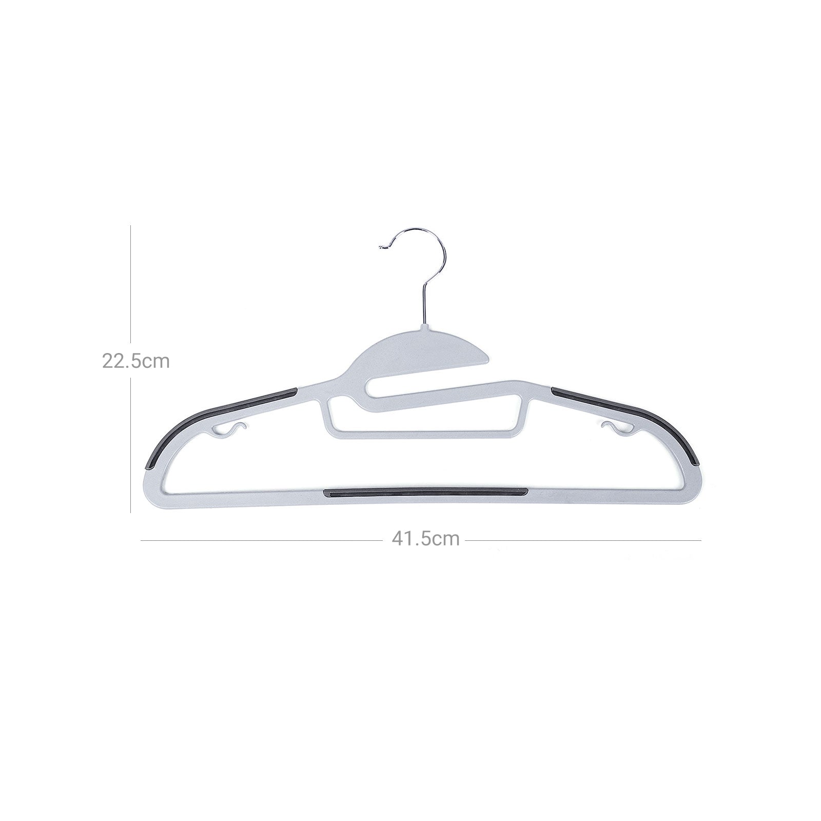 Clothing hangers - Anti -slip - Set of 50 - Gray