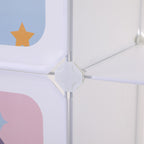 Storage cabinet - Children's cabinet with doors - Plastic shoe rack - White