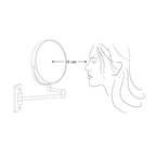 Extendable makeup mirror-5 × magnification