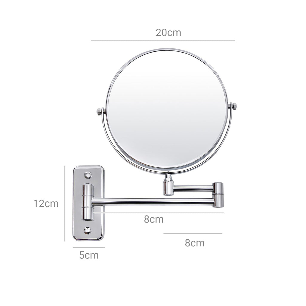 Extendable makeup mirror-5 × magnification