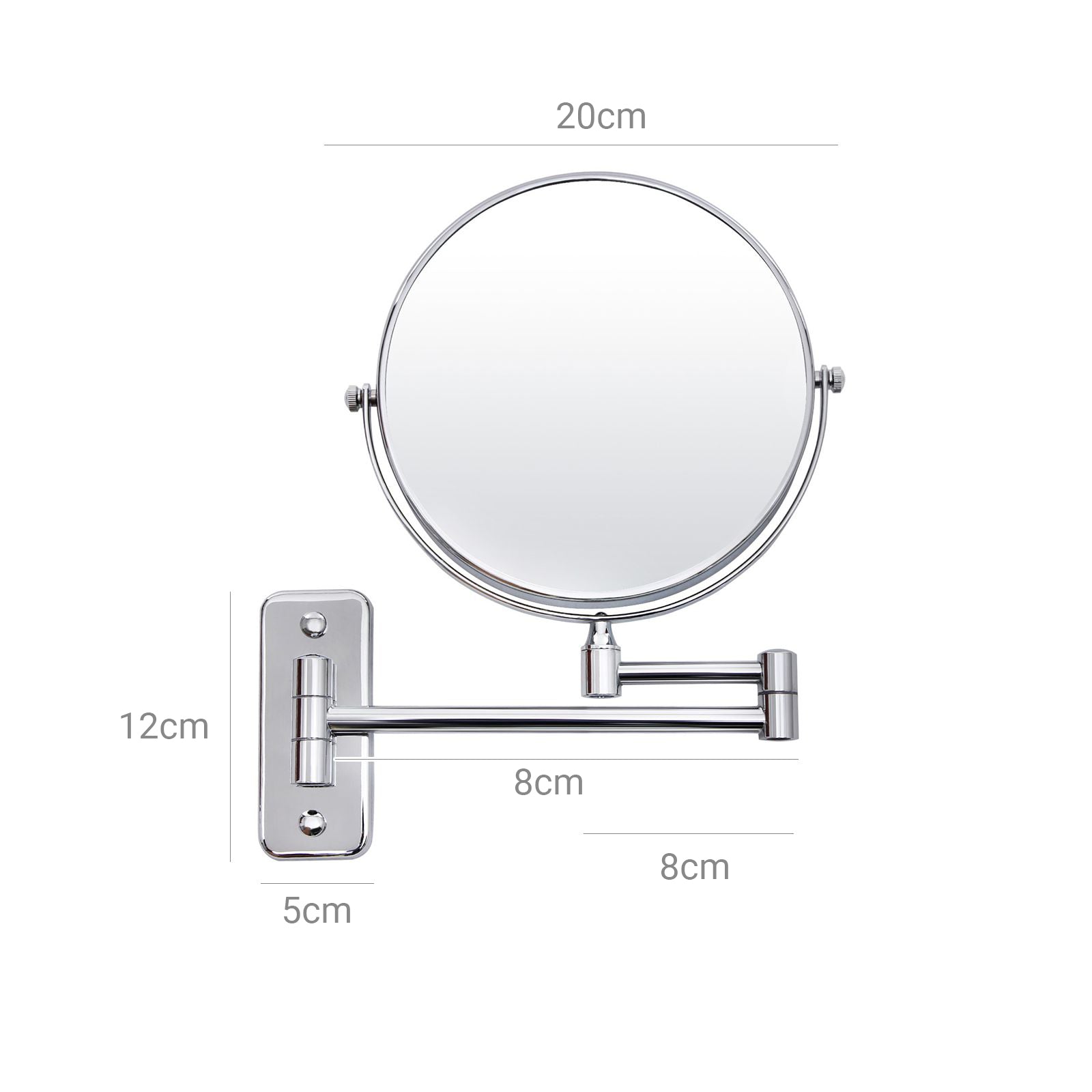 Extendable makeup mirror-5 × magnification