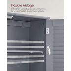 Bathroom furniture - with adjustable shelf and slat doors
