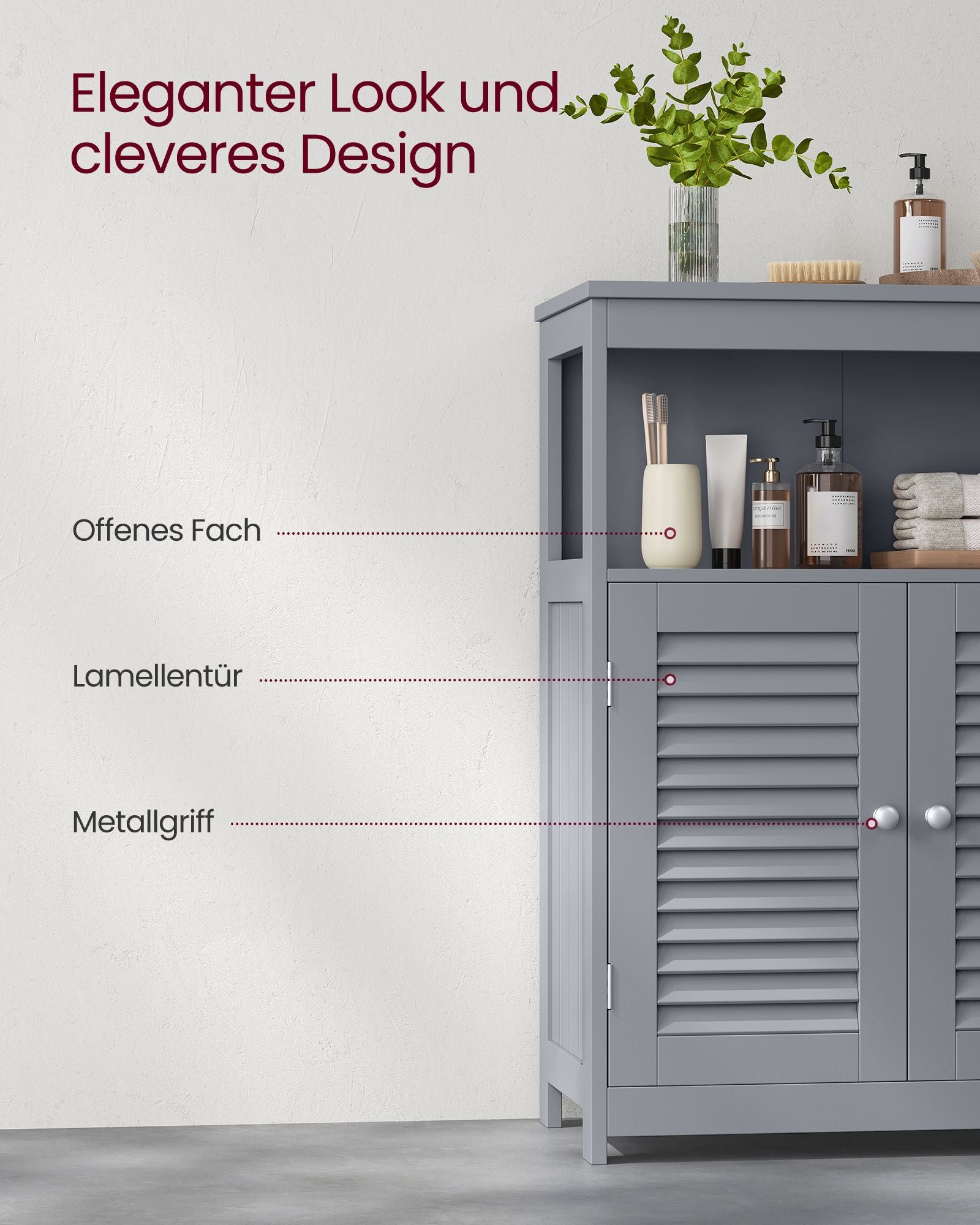Bathroom Furniture - With Open Vak & 2 doors
