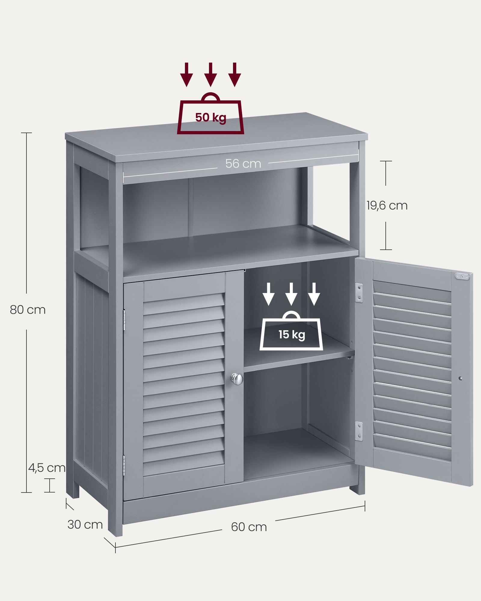 Bathroom Furniture - With Open Vak & 2 doors