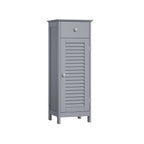 Bathroom Cabinet - Smal - With Louvredeur - White