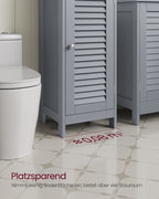 Bathroom furniture - narrow - with drawer and louvre door