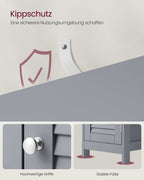 Bathroom furniture - narrow - with drawer and louvre door