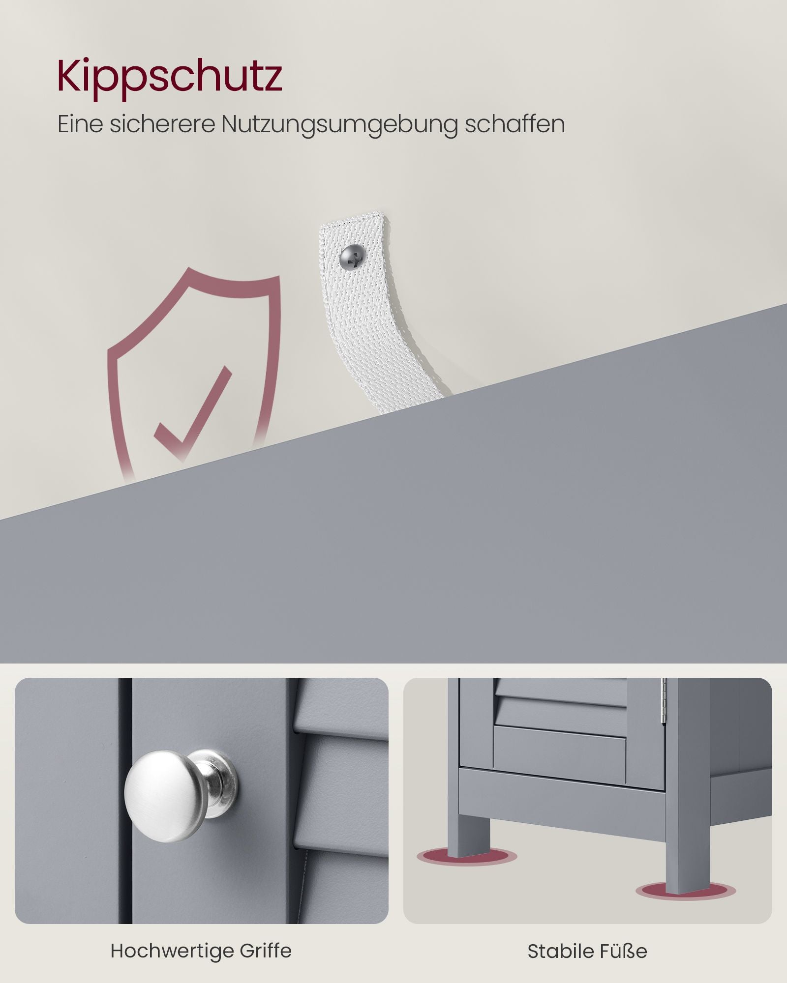 Bathroom furniture - narrow - with drawer and louvre door