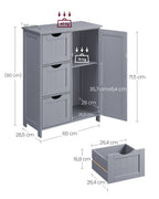 Bathroom furniture - With 3 drawers & cupboard door