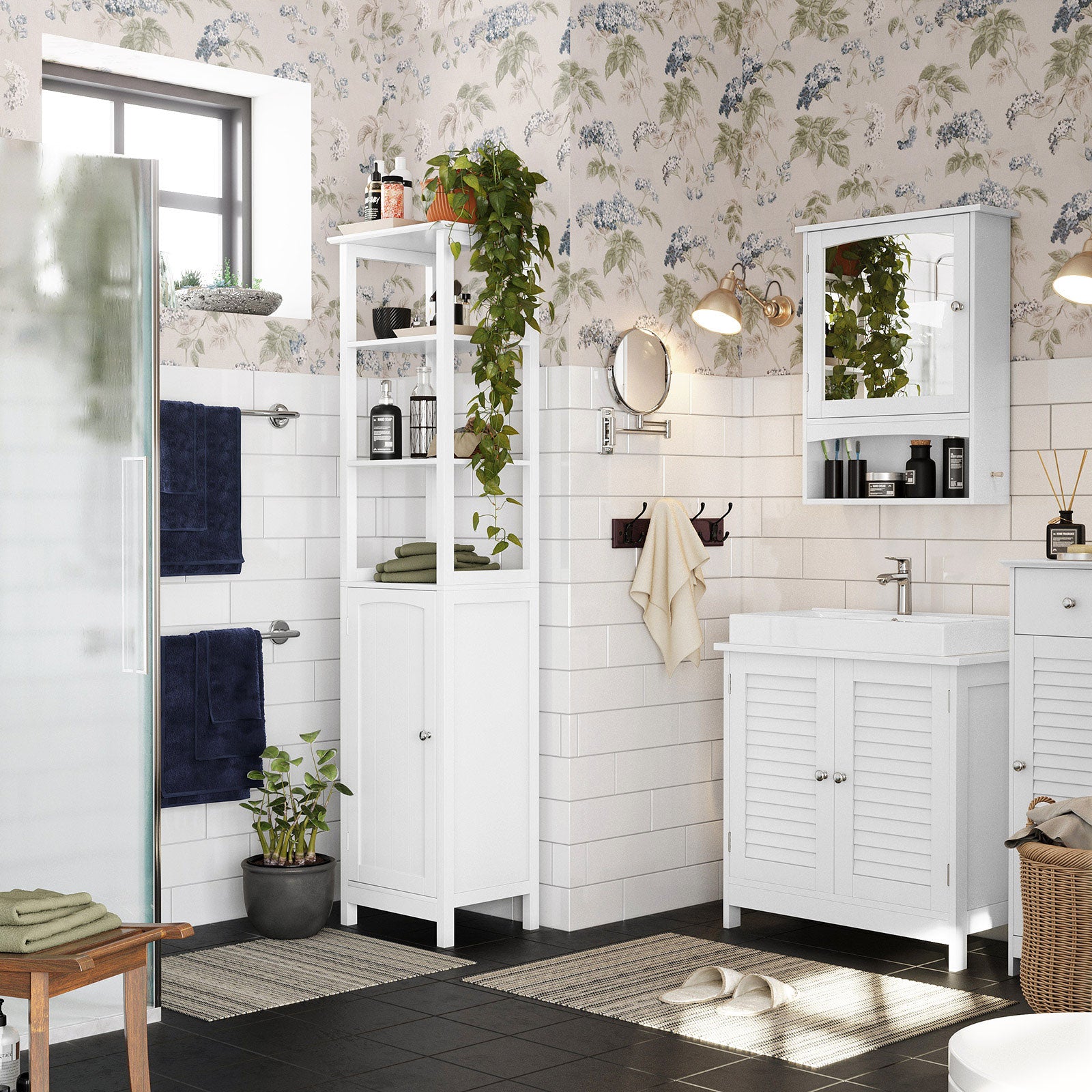 Washbasin cabinet - Matt white