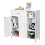 Bathroom cabinet - With 1 drawer - 3 shelves - Wood - White