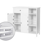 Bathroom cabinet - With 1 drawer - 3 shelves - Wood - White