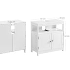 Washbasin undercase - Bathroom furniture - 60 x 30 x 60 cm - Scandinavian design - Matt white