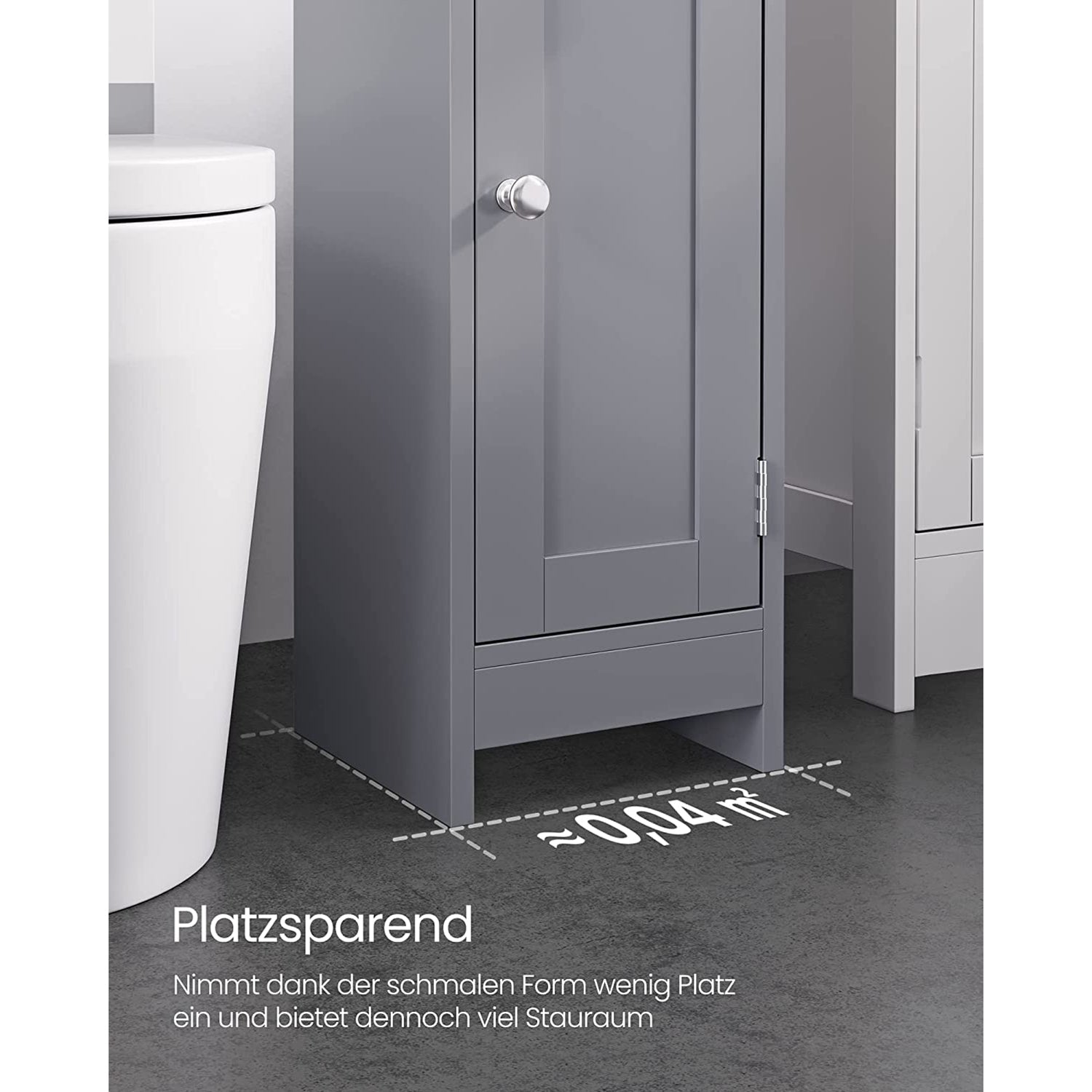 Bathroom cabinet - Beepercase - Two open compartments - Gray