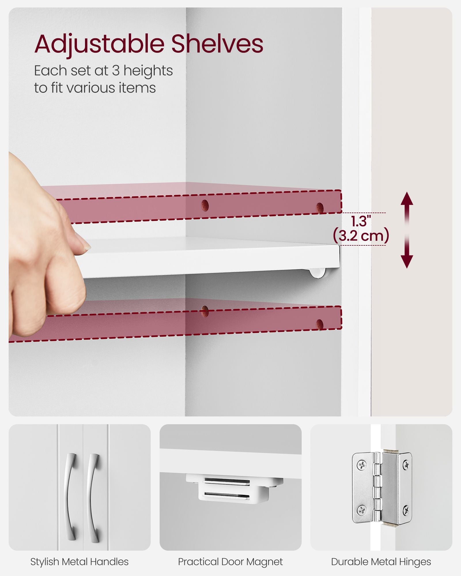Bathroom furniture - With shelves - 30 × 60 × 60 cm