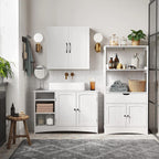 Washbasin furniture - Extra long base cabinet - Bathroom furniture - White