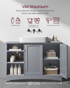 Washbasin cabinet - Extra long - 2 doors