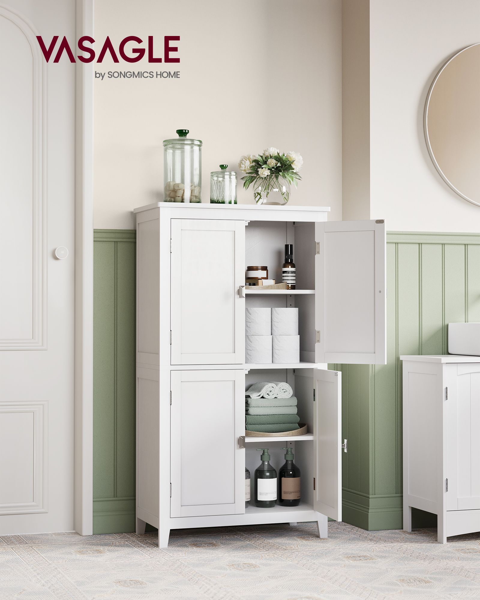Bathroom furniture - With 4 doors - Classic White