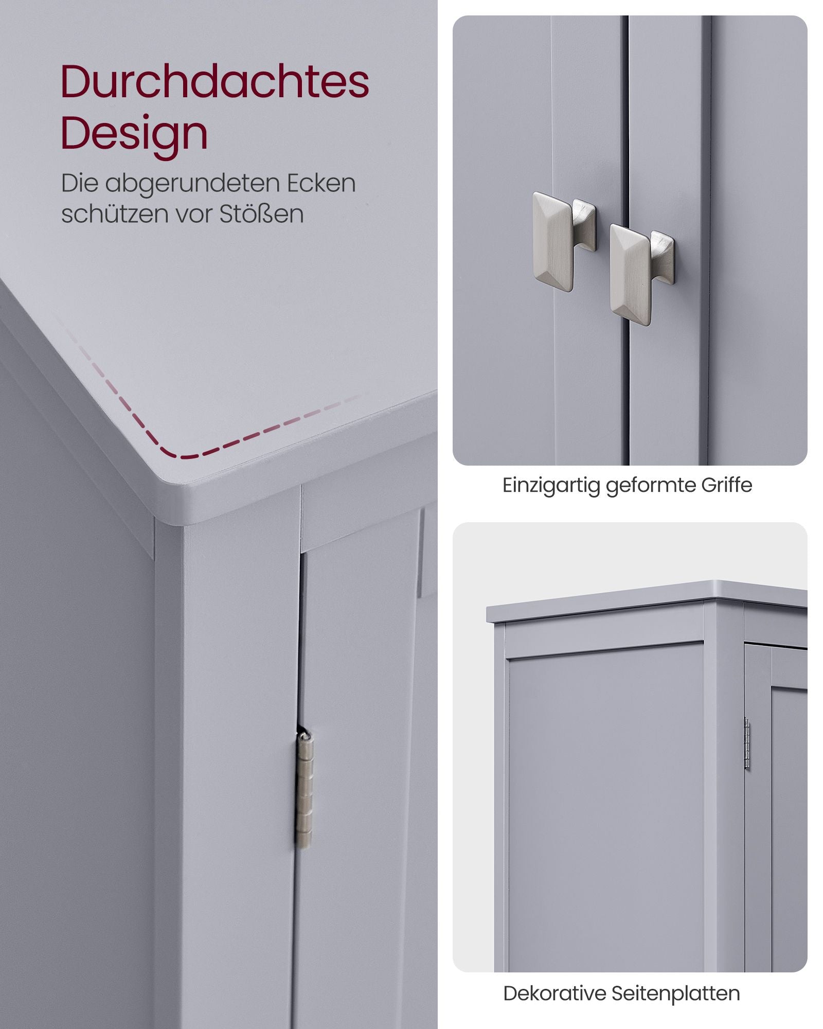 Kitchen cupboard - with 4 doors - adjustable shelves