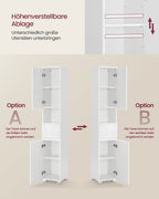 Bathroom furniture - 30 x 30 x 170 cm - adjustable shelves