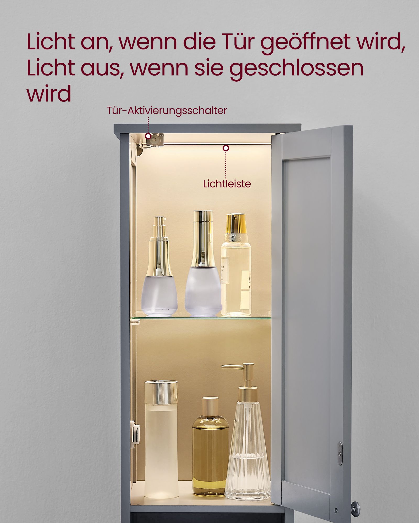 Bathroom furniture - with pigeon gray lighting