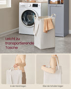 Bathroom cabinet - with laundry basket and handles - pigeon gray