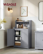 Bathroom furniture - With 2 doors and shelves - Duif gray