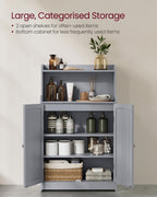 Bathroom furniture - With 2 doors and shelves - Duif gray