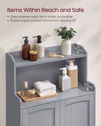 Bathroom furniture - With 2 doors and shelves - Duif gray