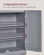 Bathroom furniture - With 2 doors and shelves - Duif gray