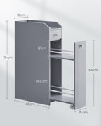 Bathroom cabinet - narrow - with drawers - for toilet paper