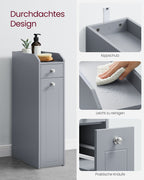 Bathroom cabinet - narrow - with drawers - for toilet paper