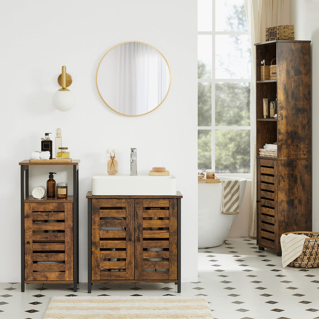 Washbasin cabinet-Vintage Brown-Zwart