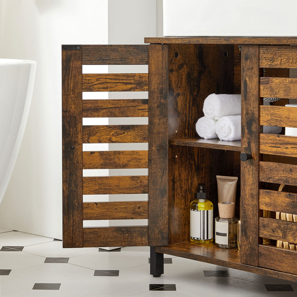 Washbasin cabinet-Vintage Brown-Zwart