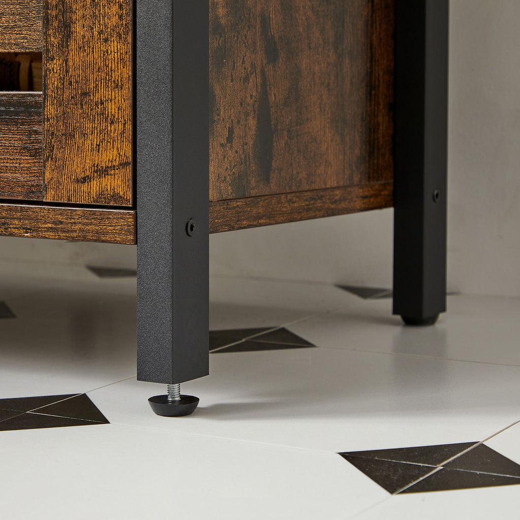 Washbasin cabinet-Vintage Brown-Zwart