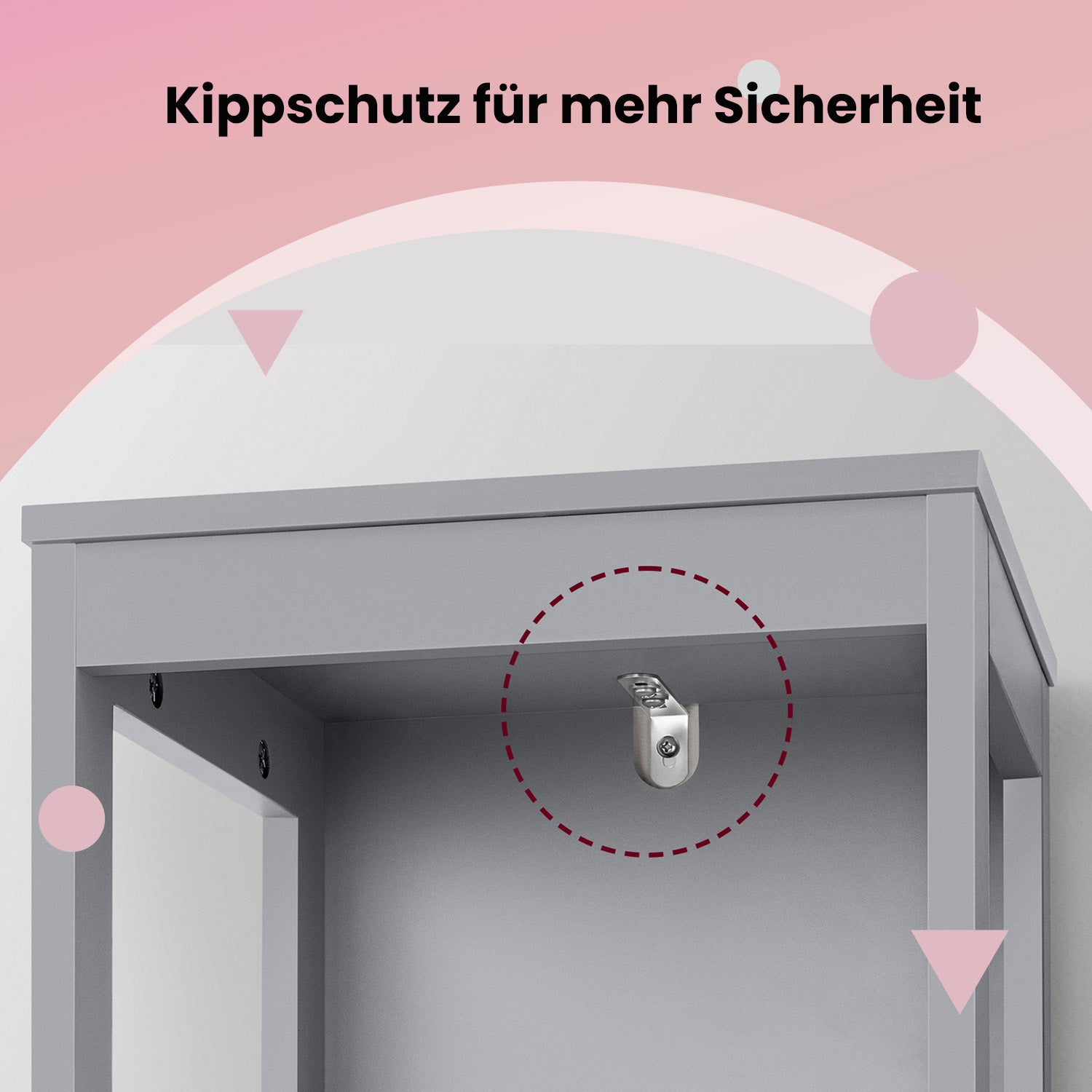 Bathroom furniture - Detached cupboard, sleek design