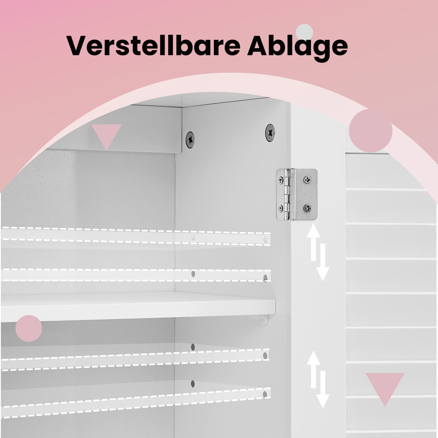 Bathroom cabinet - Wall cabinet or medicine cabinet with adjustable board