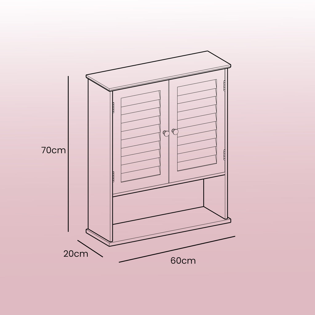 Bathroom cabinet - Wall cabinet or medicine cabinet with adjustable board