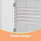 Bathroom cabinet - High cupboard with 4 doors, also suitable as a kitchen cupboard