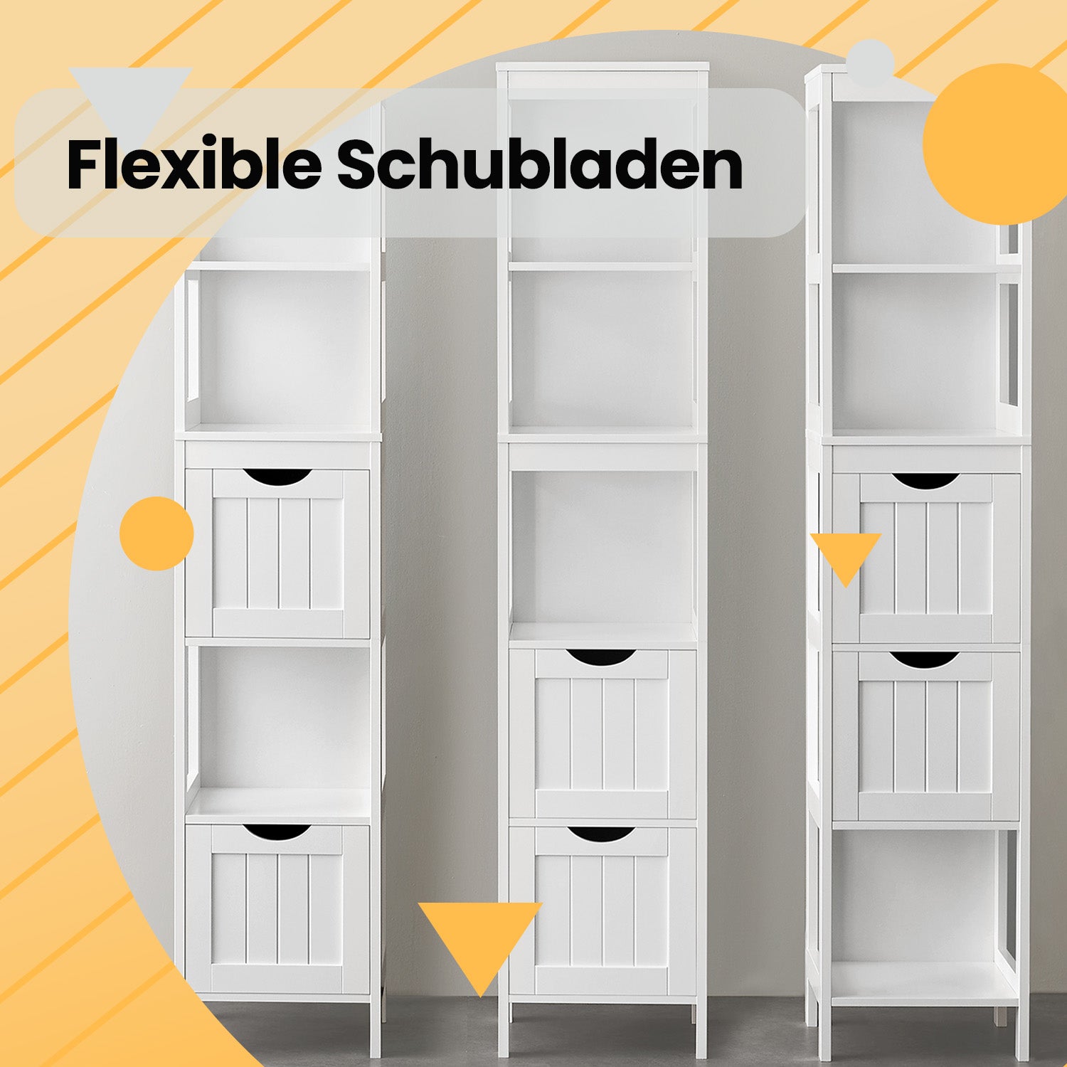 Bathroom furniture - Detached cupboard, sleek design