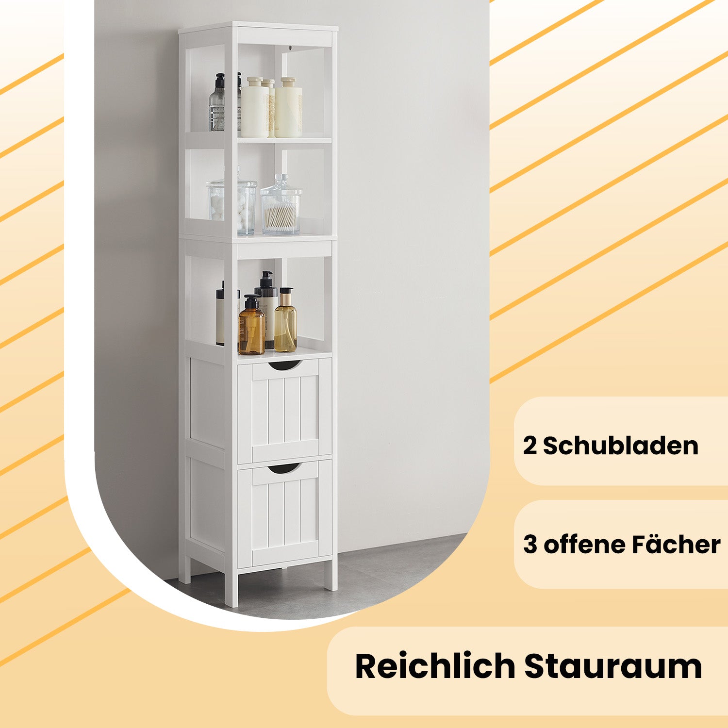 Bathroom furniture - Detached cupboard, sleek design