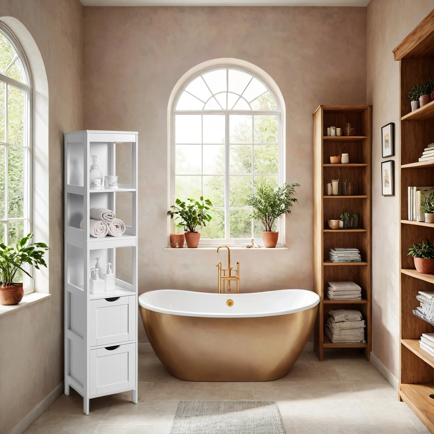 Bathroom furniture - Detached cupboard, sleek design
