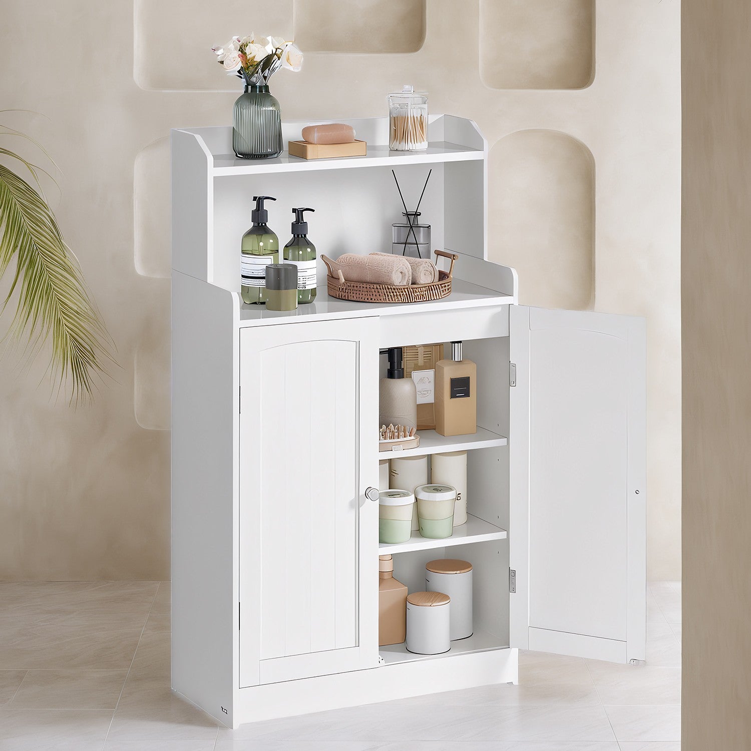 Bathroom Furniture, Bathroom Furniture With 2 Doors, 2 Adjustable Shelves