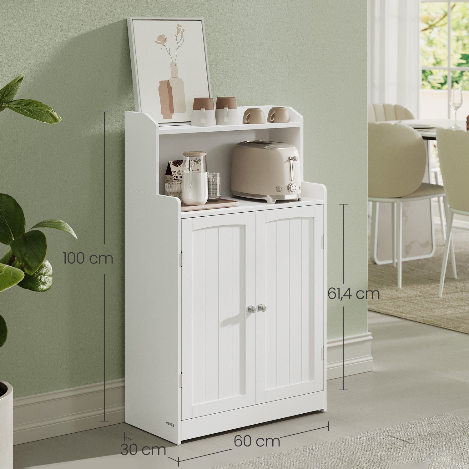 Bathroom Furniture, Bathroom Furniture With 2 Doors, 2 Adjustable Shelves